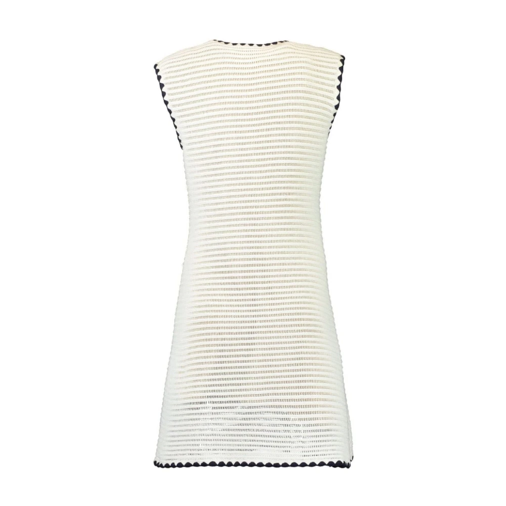 Self Portrait Gehaakte Mini-jurk Beige Dames