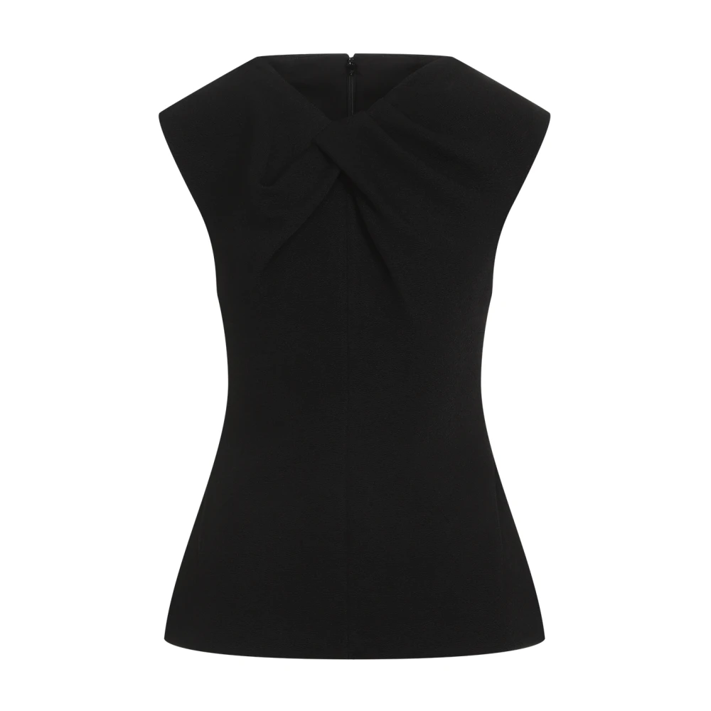 Jil Sander Women's Black Sleeveless Tops, M, Viscose Tank Top