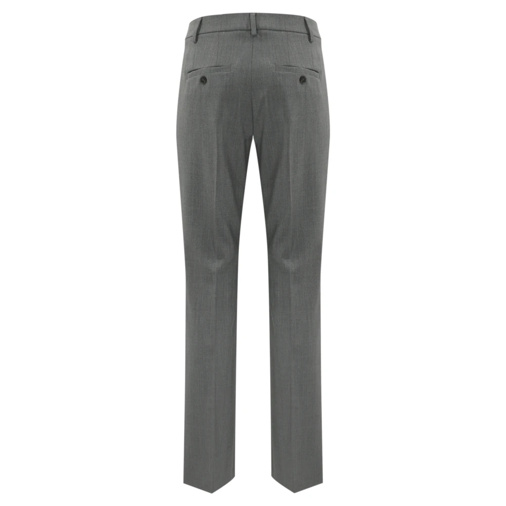 Max Mara Weekend Grijze wollen mix rechte pijp broek Gray Dames
