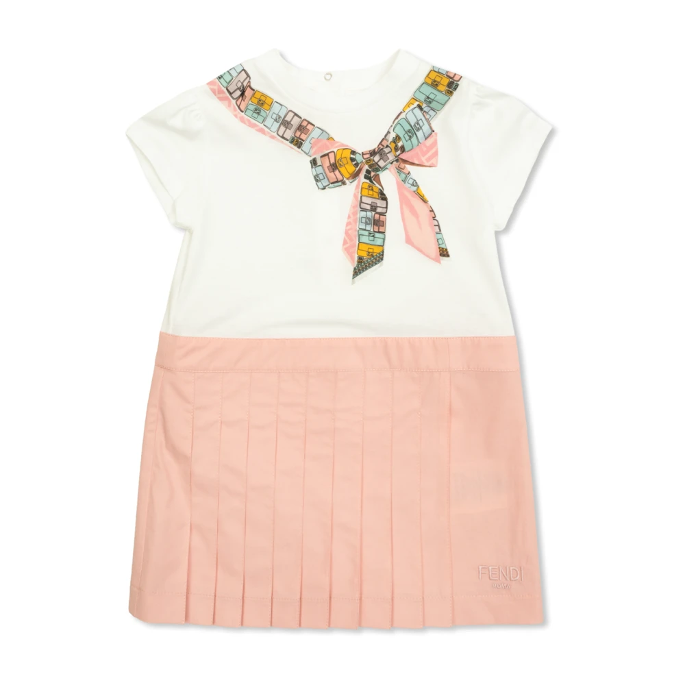 Fendi Girls Multicolor Dresses, 3 Y, Dress With Logo