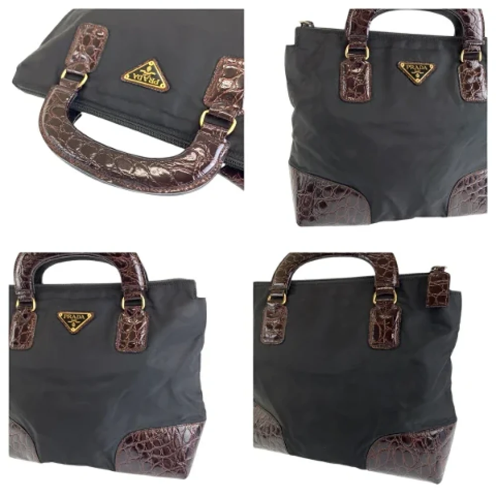 Prada Vintage Pre-owned Canvas totes Black Dames