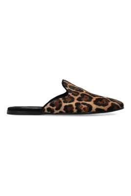 Animal-print Turtleneck Slides