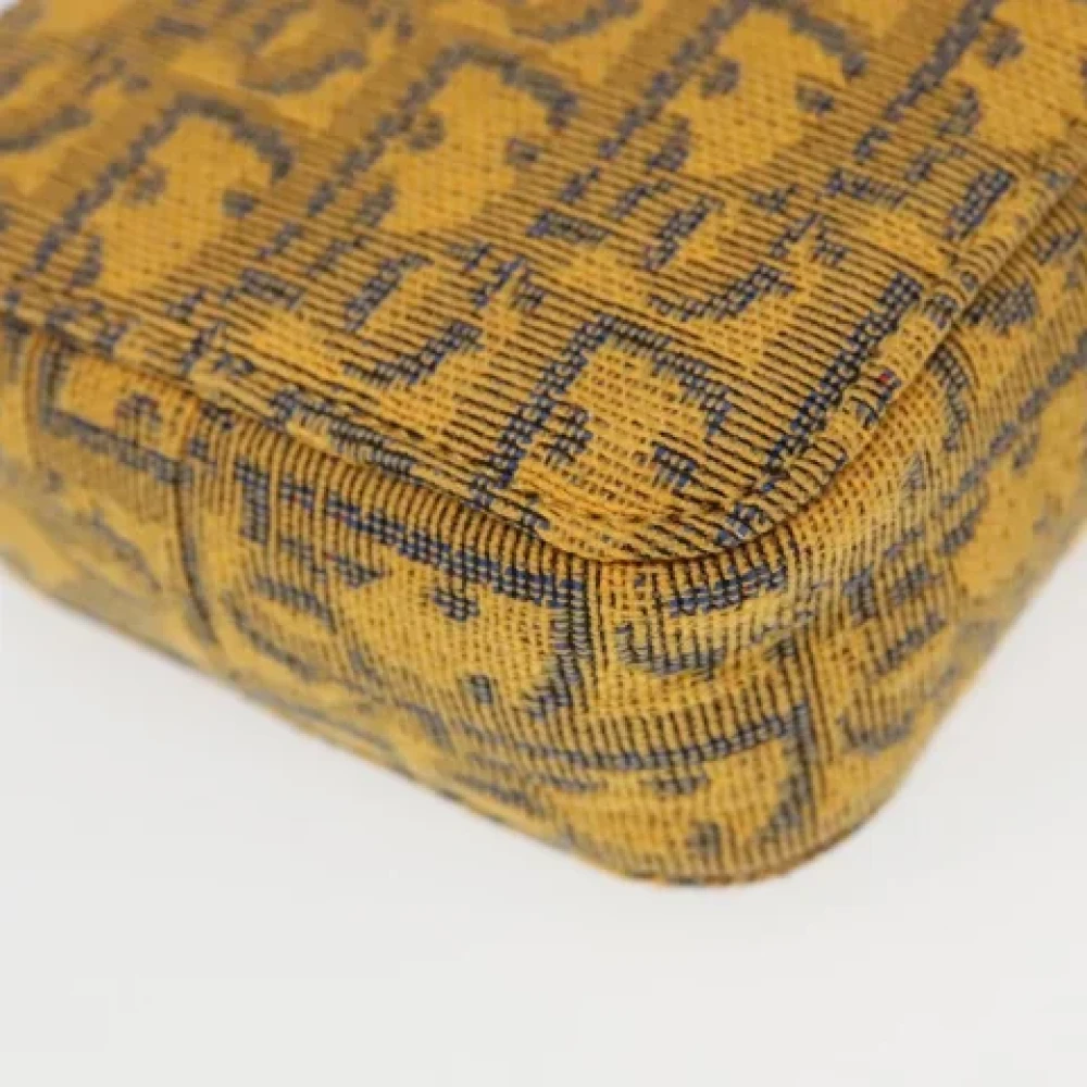 Dior Vintage Pre-owned Canvas shoulder-bags Yellow Heren