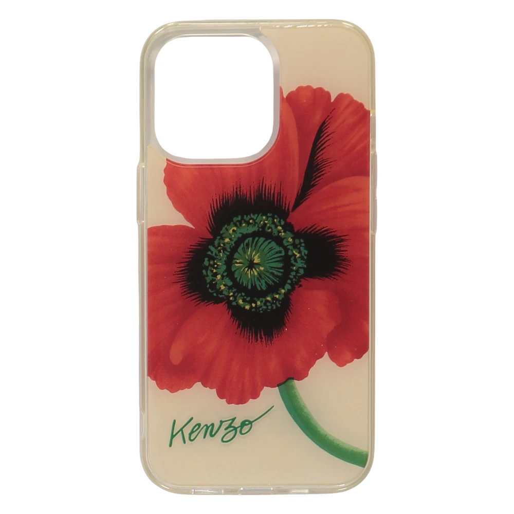 Kenzo Logo Print iPhone 13 Pro Hoesje Beige Unisex