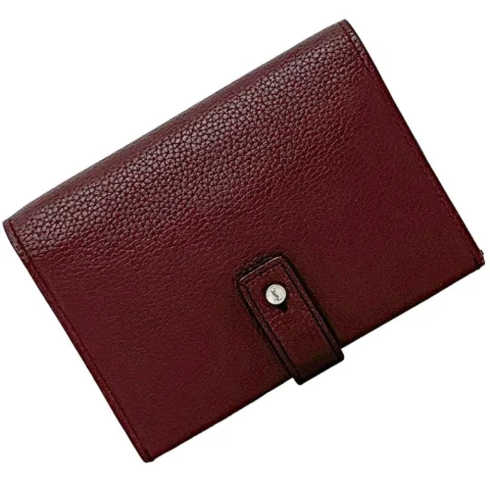 Yves Saint Laurent Vintage Pre-owned Leather wallets Red Dames