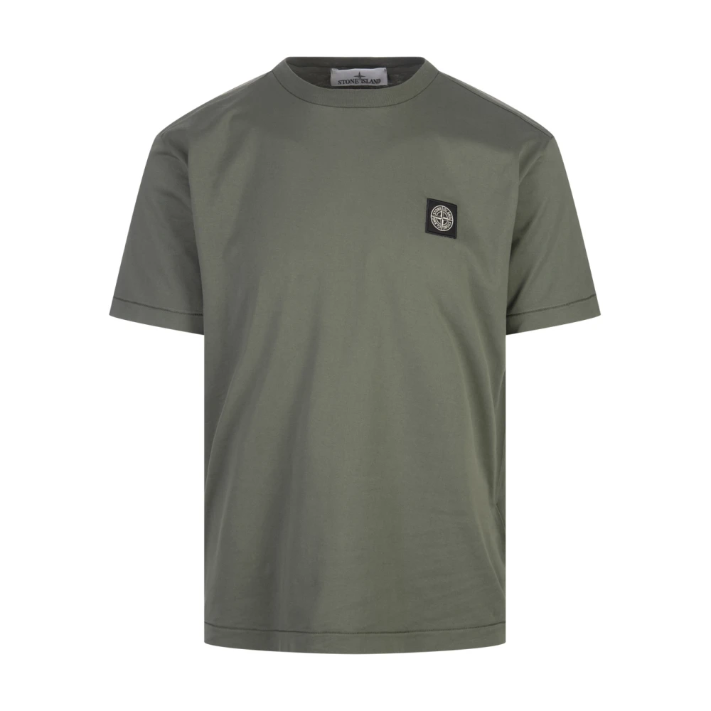 Stone Island Groen Katoenen Jersey Slim Fit T-shirt Green Heren