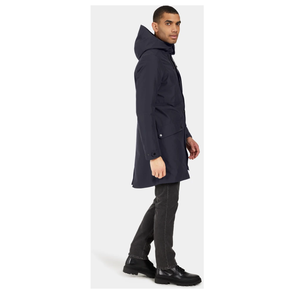 Didriksons Parka met Shawl Kraag en Zak Blue Heren