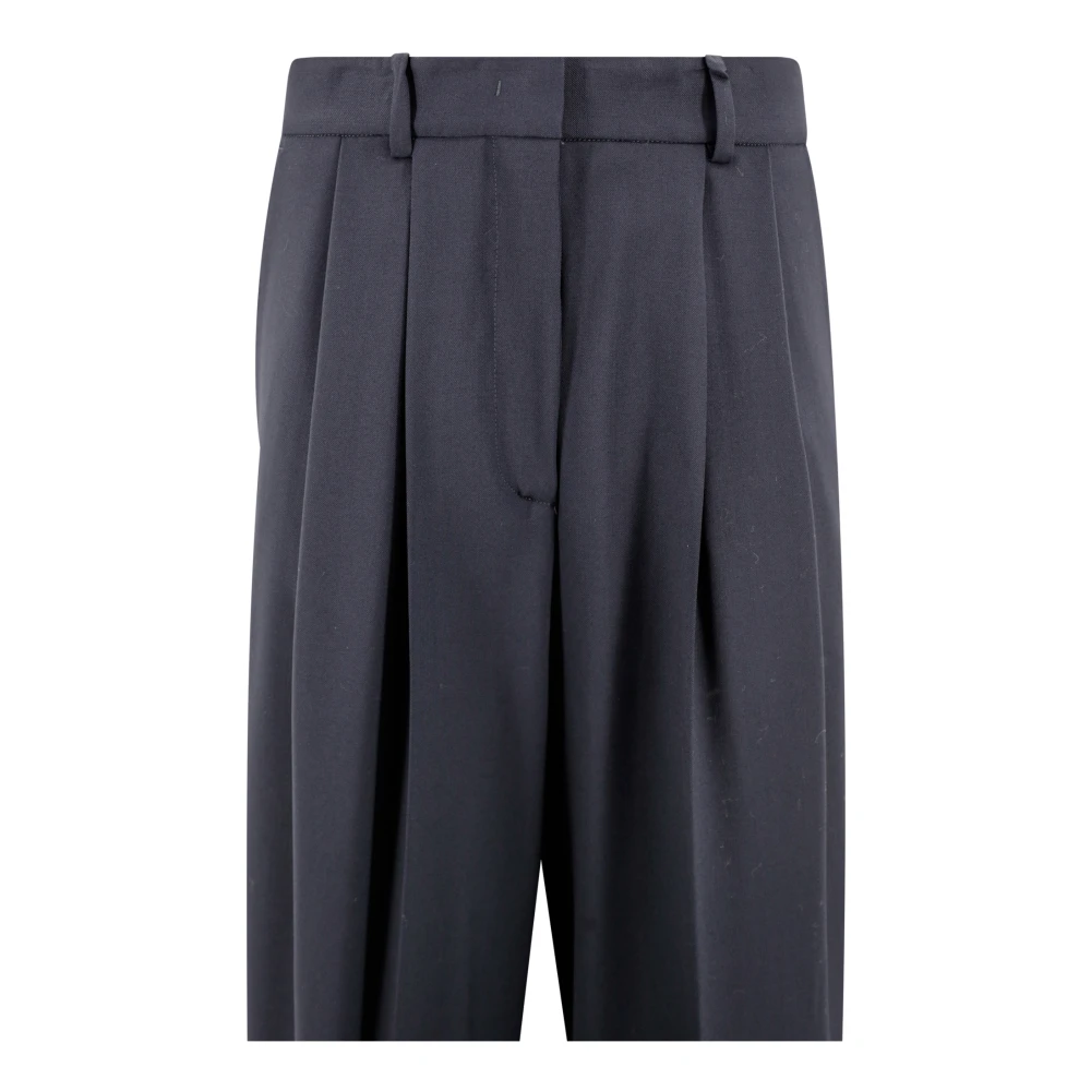 P.a.r.o.s.h. Blauwe Wol Zijde Blend Getailleerde Broek Blue Dames