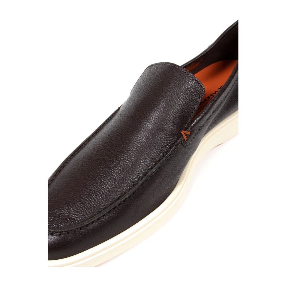 Santoni Stijlvolle Loafers voor Mannen Brown Heren