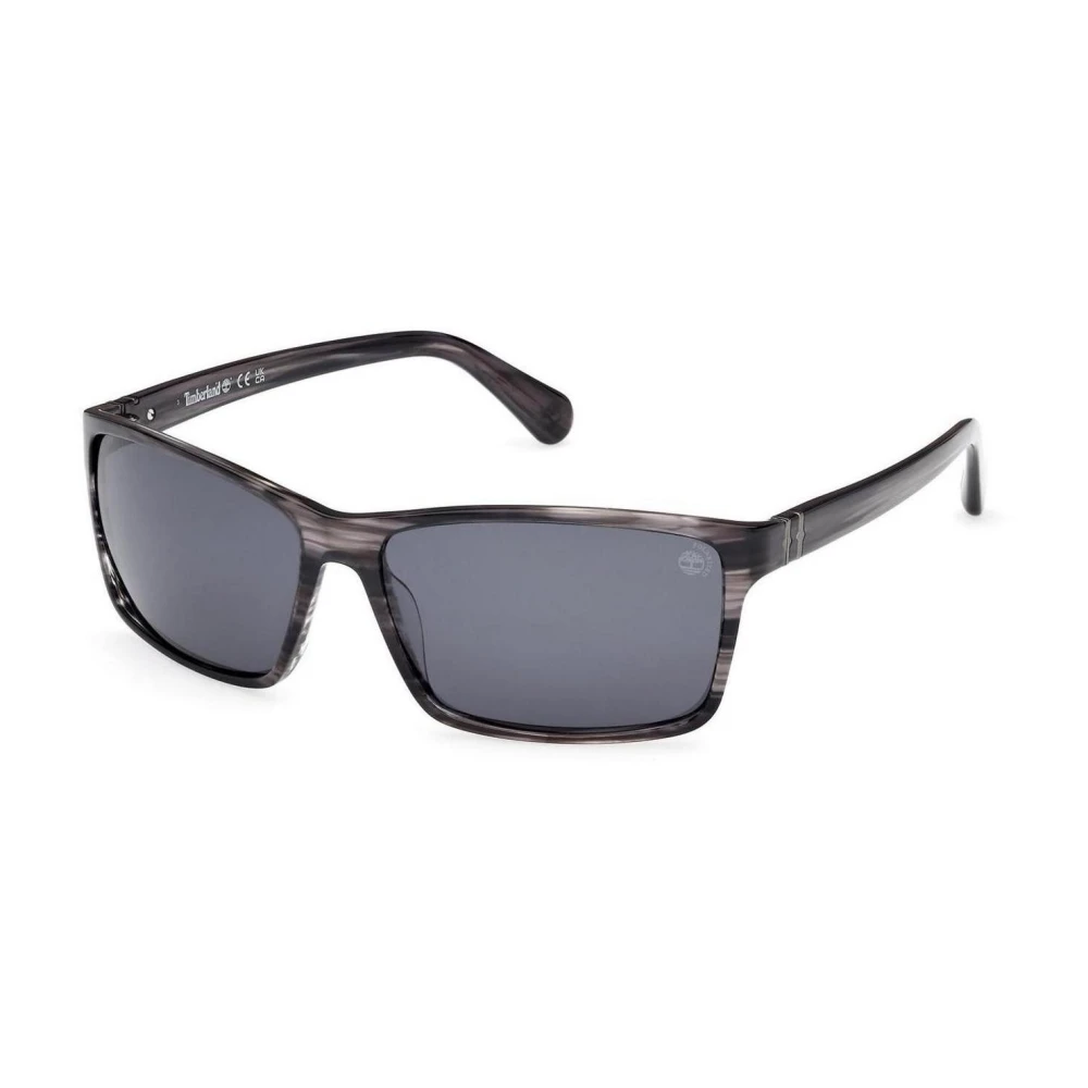 Timberland Black Sunglasses, Male, 64 Mm, Rectangular Polarized Sunglasses For Men