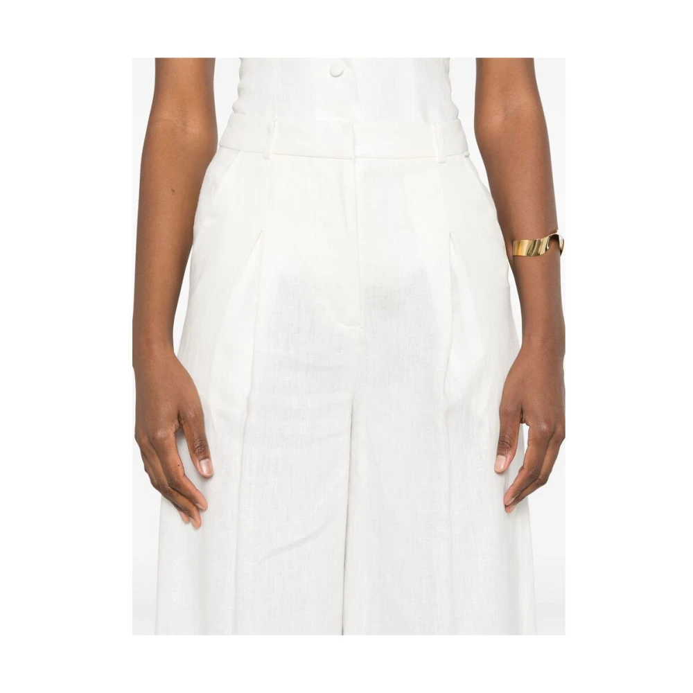 Faithfull the Brand Witte Linnen Wijde Broek White Dames