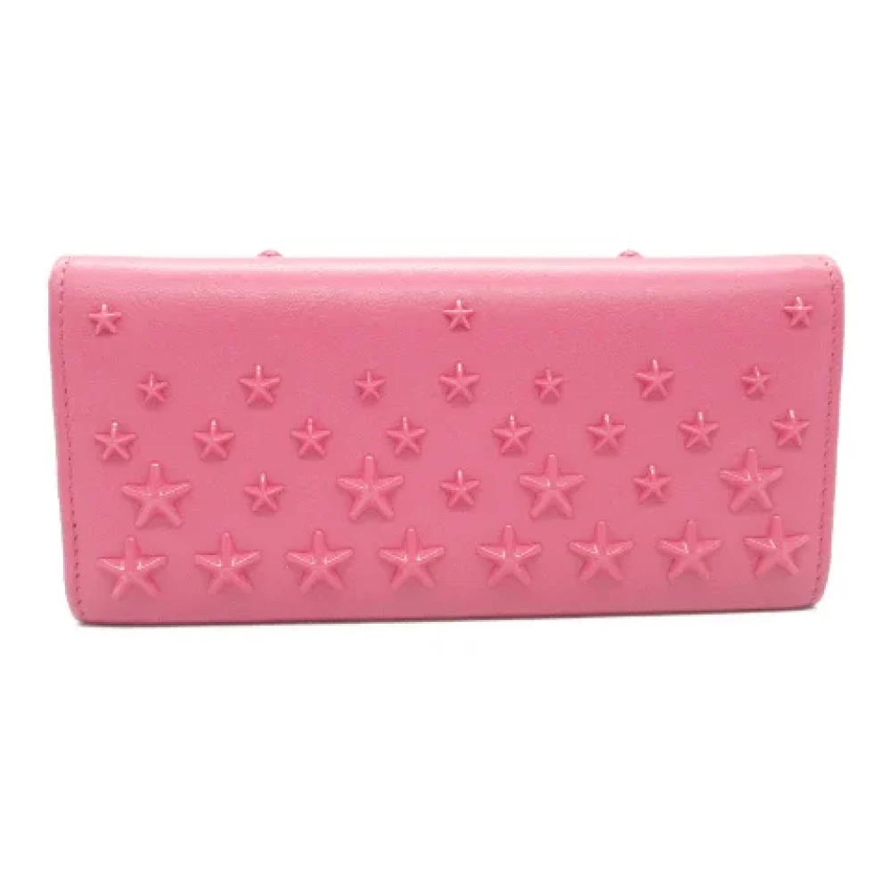Jimmy Choo Pre-owned Leather wallets Pink Dames