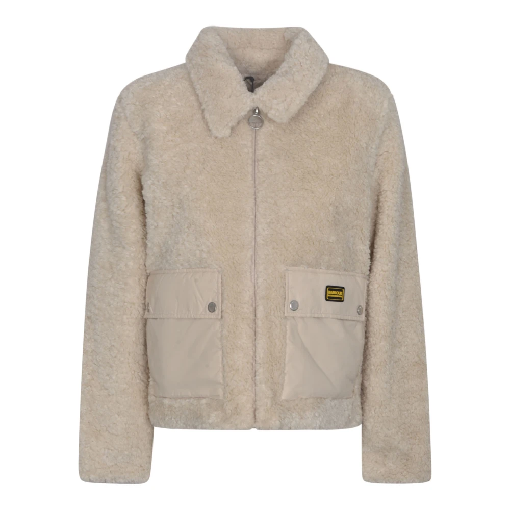 Barbour Faux Shearling Jas Jasmine Aw23 Beige Dames