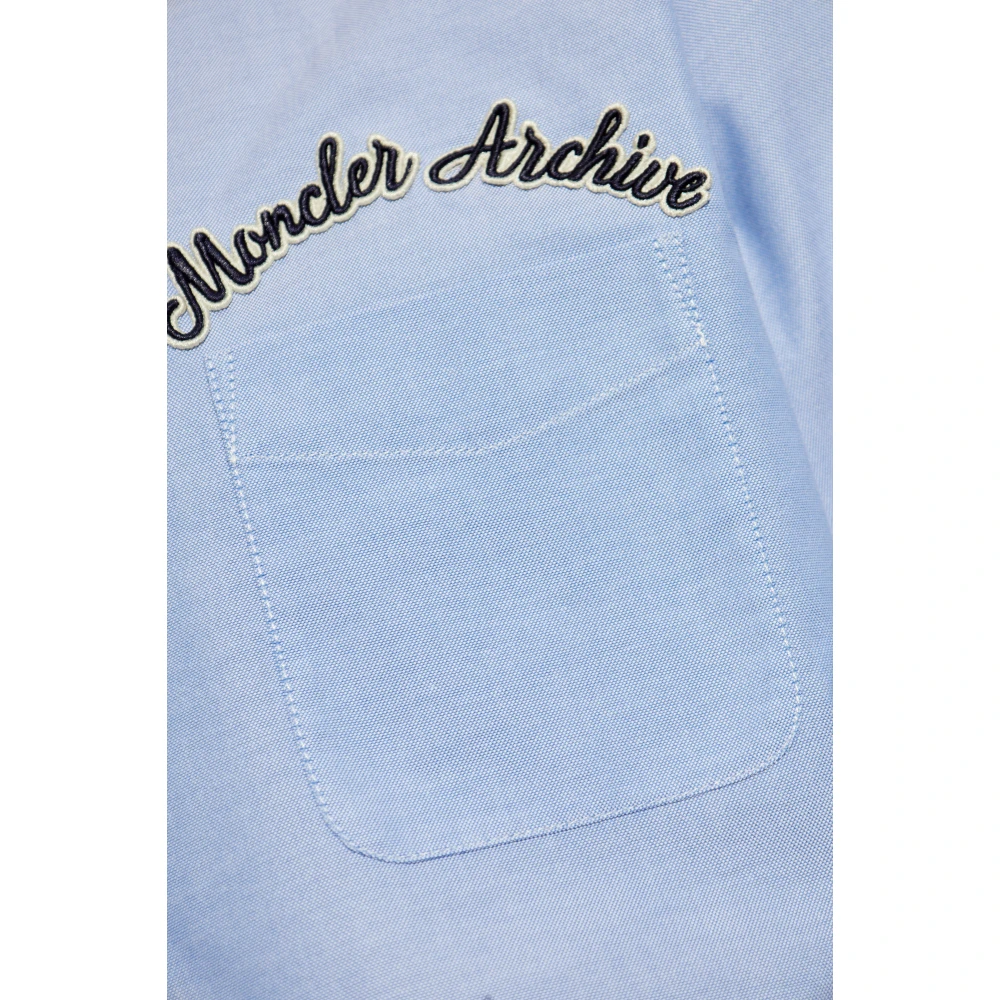 Moncler Overhemd met zak Blue Heren