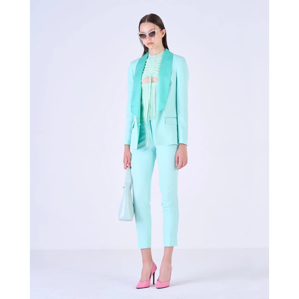 Silvian Heach Blazer met sjaalkraag en zijzakken Green Dames