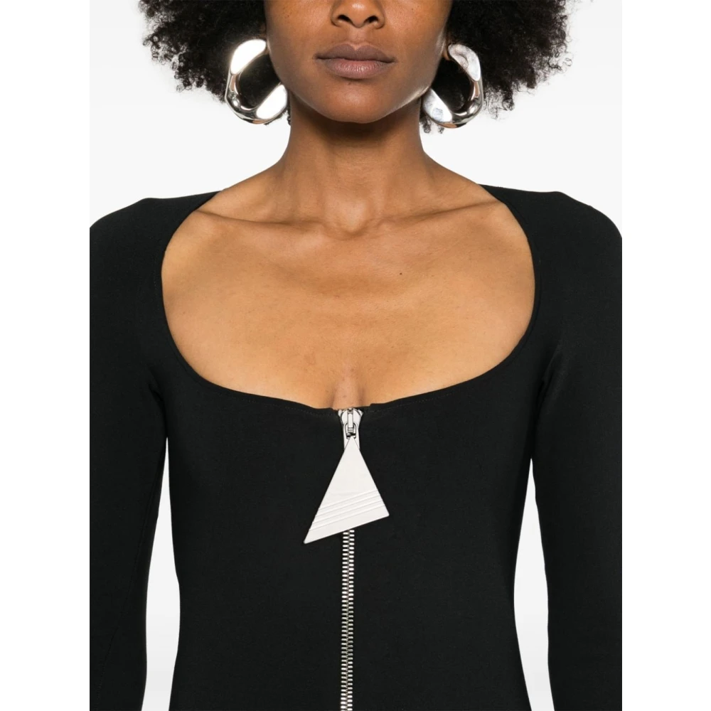 The Attico Zwarte Jurk Aw24 Black Dames