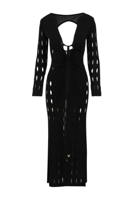 Long Cut Design Dress