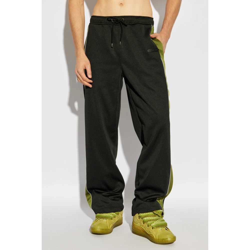 Lanvin Broek met logo Black Heren