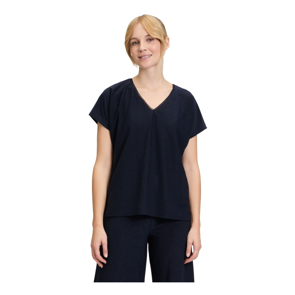 Vera Mont Blouse met V-hals Blue Dames