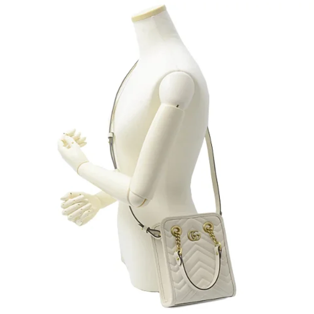 Gucci Vintage Pre-owned Fabric handbags White Dames