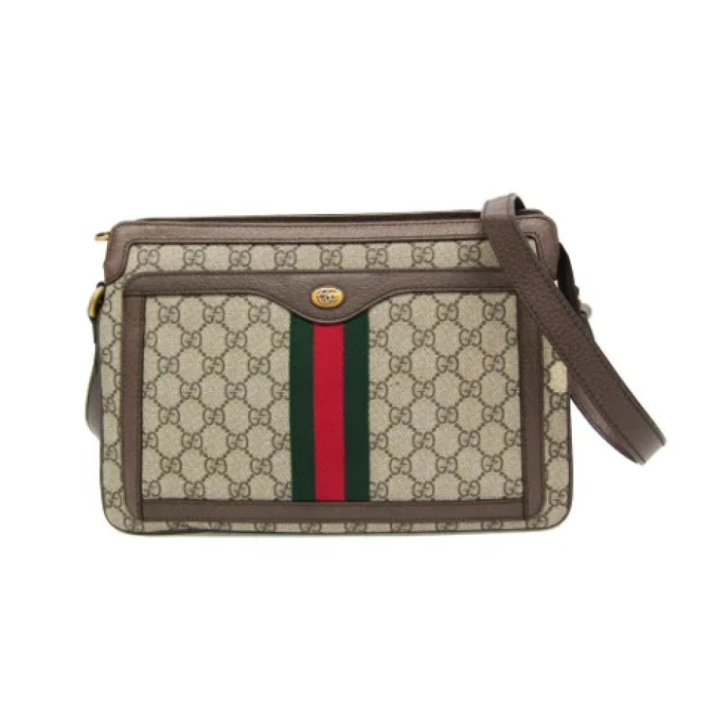 Gucci Vintage Pre-owned Plastic shoulder-bags Beige Dames