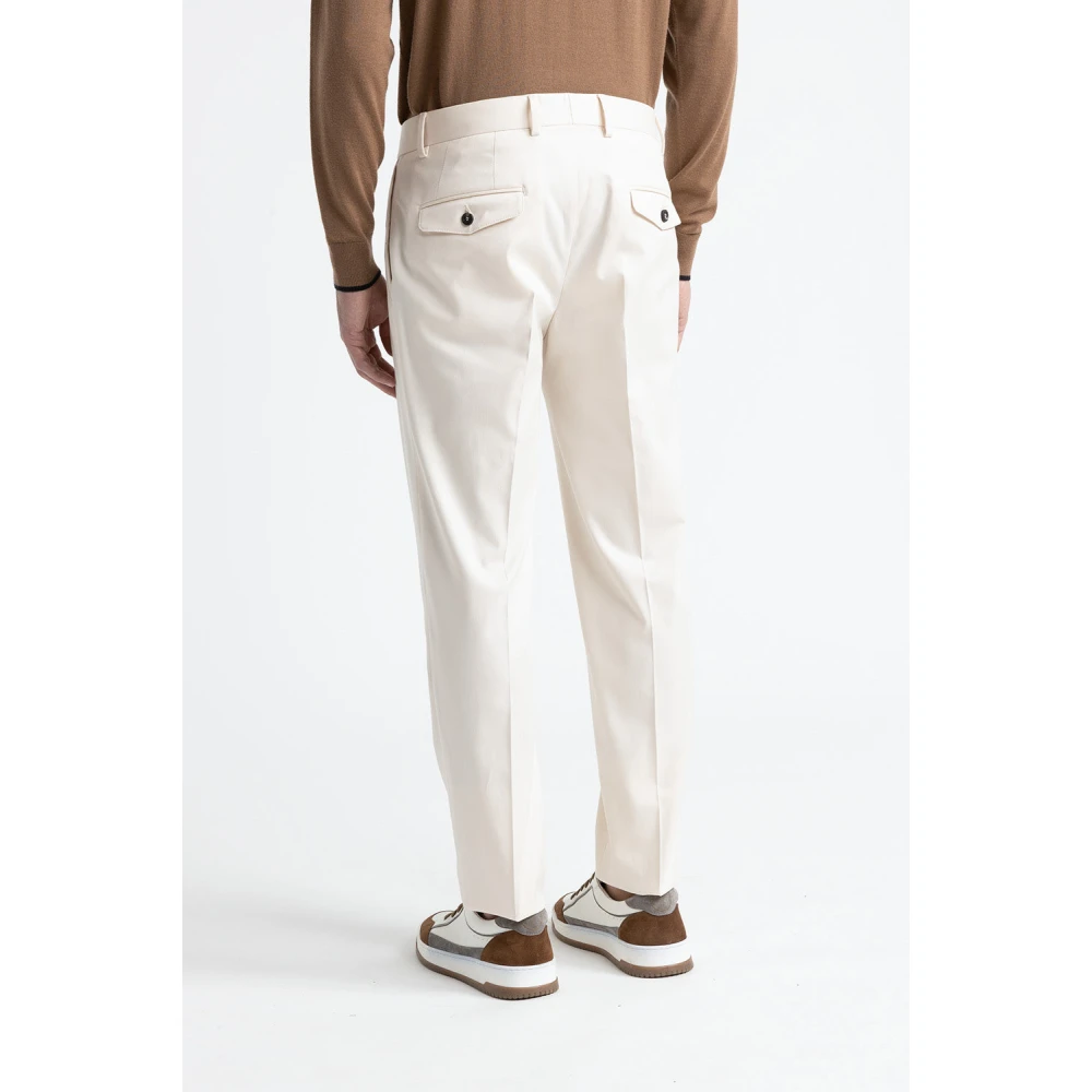 PESERICO Katoen tencel en stretchwol chino's Beige Heren