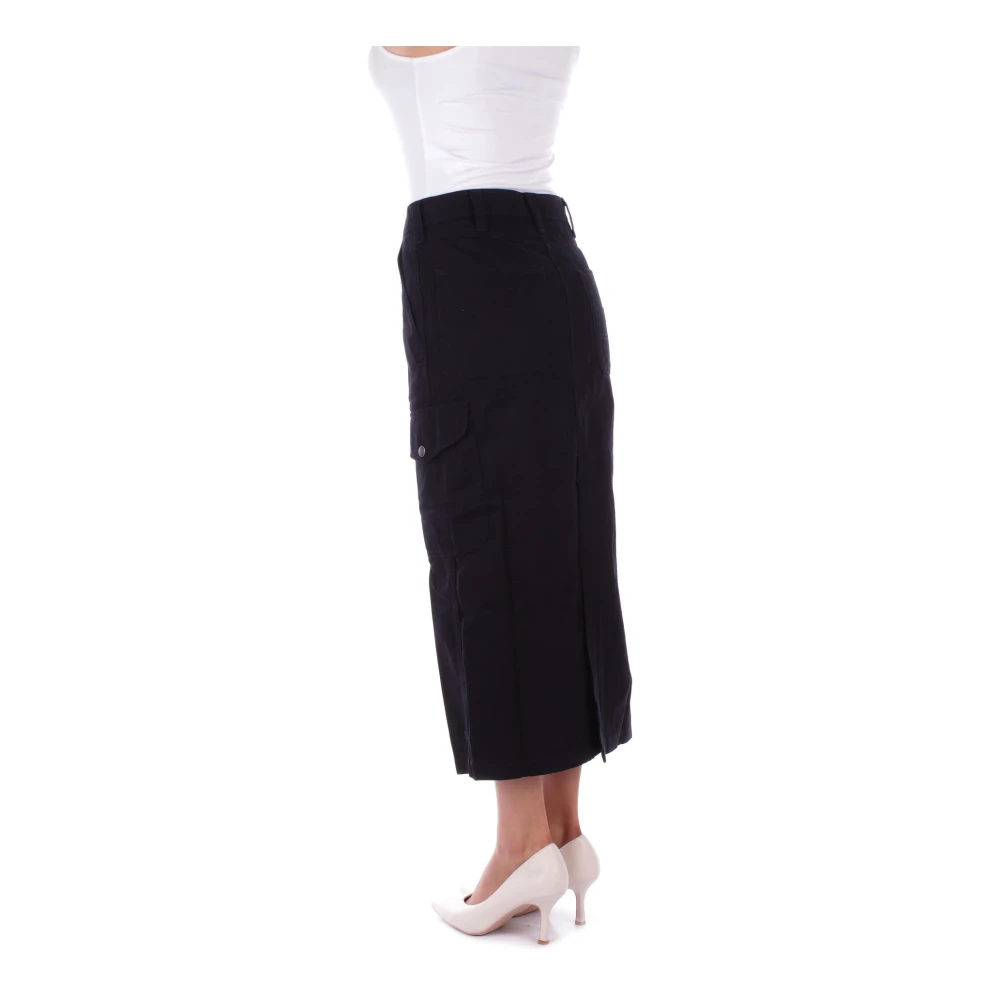 Dickies Zwarte Rok met Rits en Zakken Black Dames