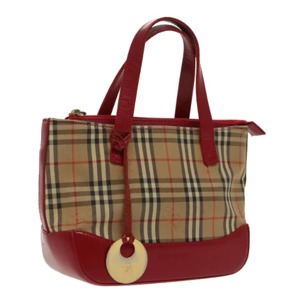 Burberry Vintage Pre-owned Canvas handbags Beige Dames