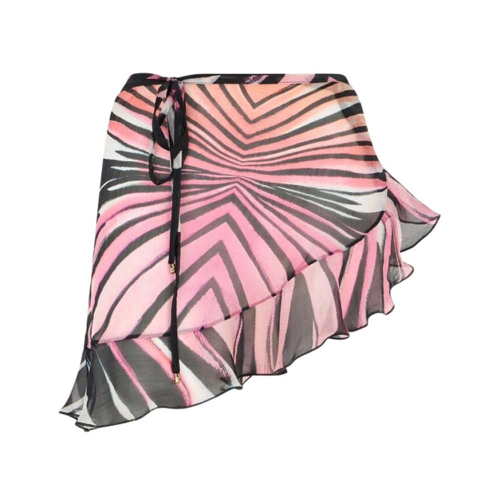 Roberto Cavalli Multicolor Beachwear, Female, Xs, Ray Of Paradise Print Sarong