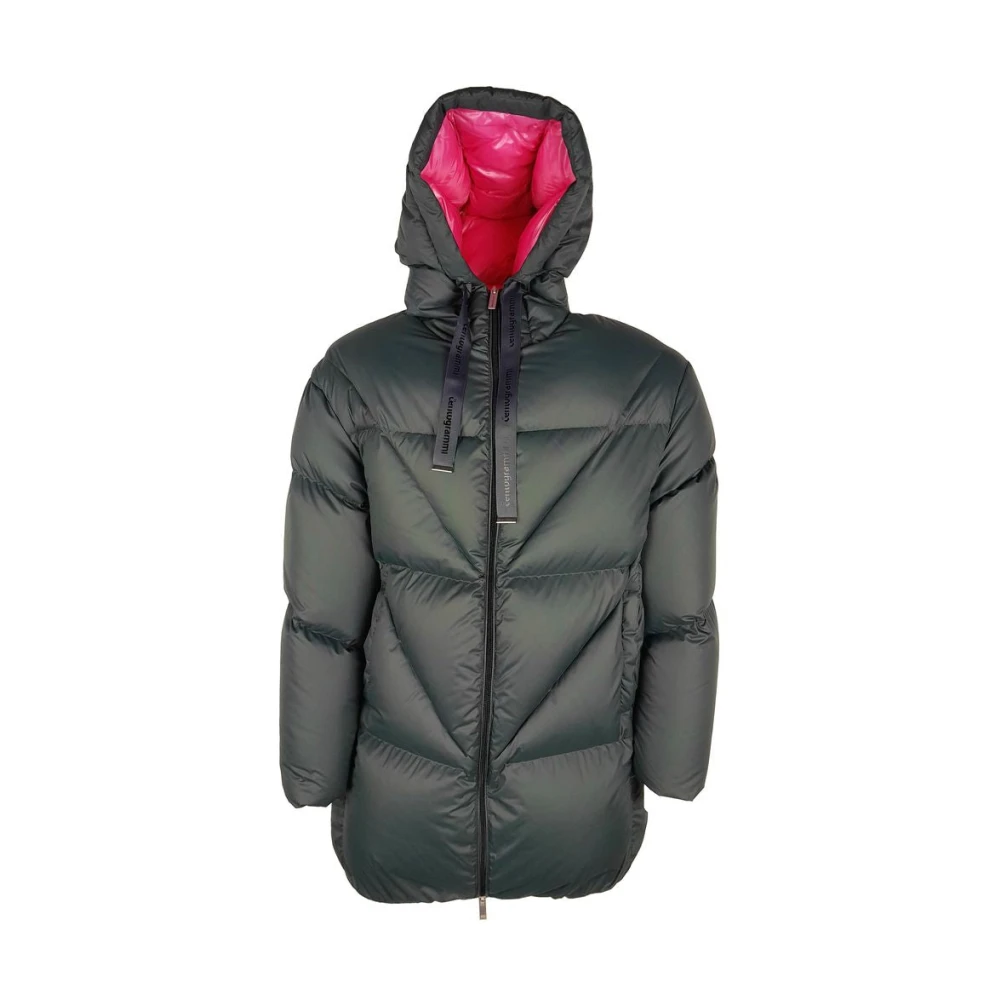 Centogrammi Grijze donsjas met Fuchsia voering Gray