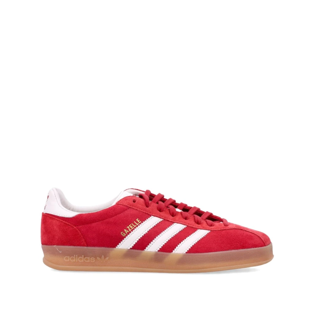Adidas Men's Red Sneakers,, Leather Trainers Two-Tone Design Size 10