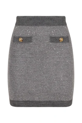 Sequin Knit Mini Skirt