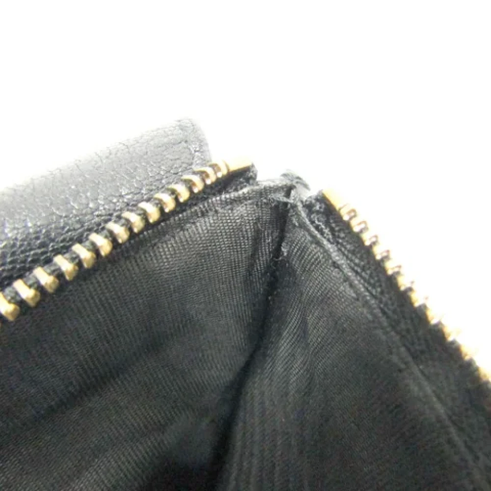 Dior Vintage Pre-owned Leather wallets Black Dames