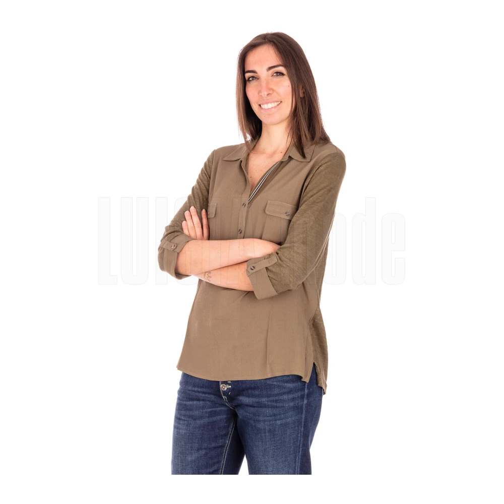 Elena Mirò Jersey T-Shirt Green Dames