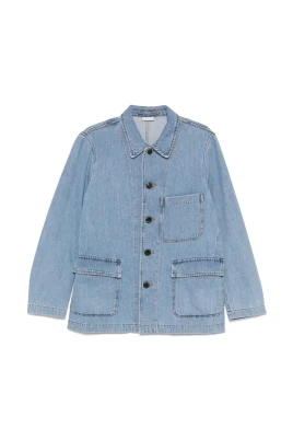 Denimjacka med knappknäppning