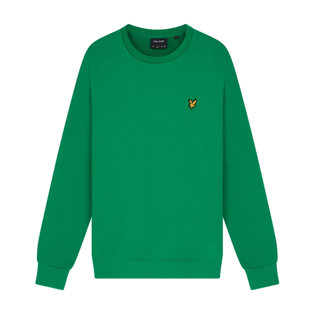 Lyle & Scott Bomullsweater Essentiell Klassisk Garderob Green, Herr