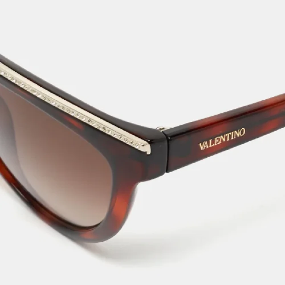 Valentino Vintage Pre-owned Acetate sunglasses Brown Unisex