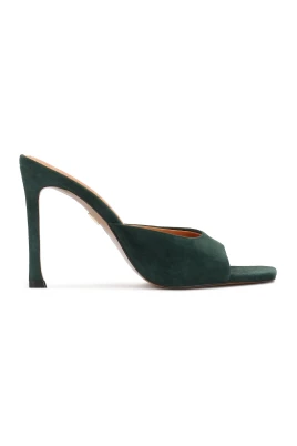 Suede Heeled Mules