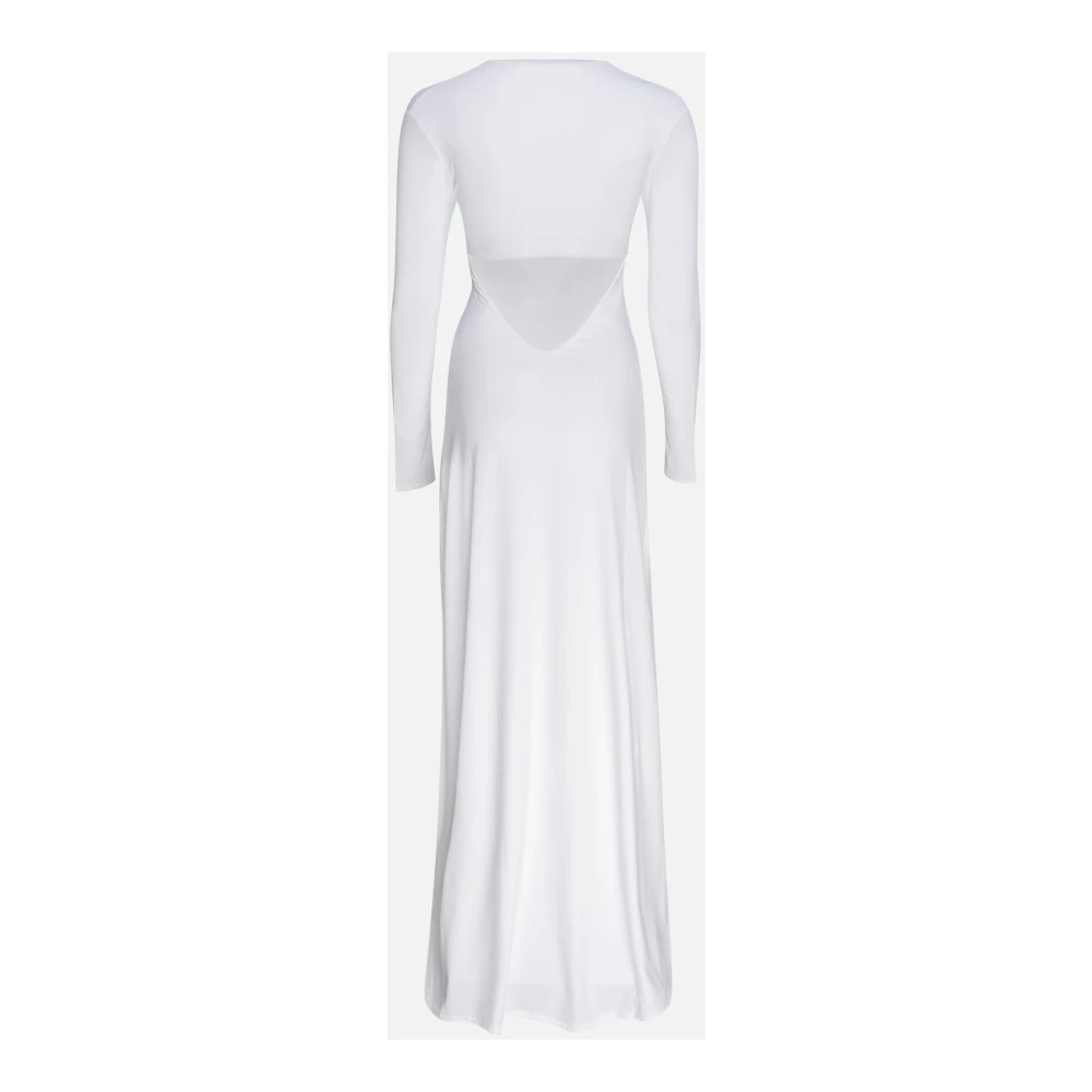 Circus Hotel Witte V-hals Jurk met Cut Out White Dames