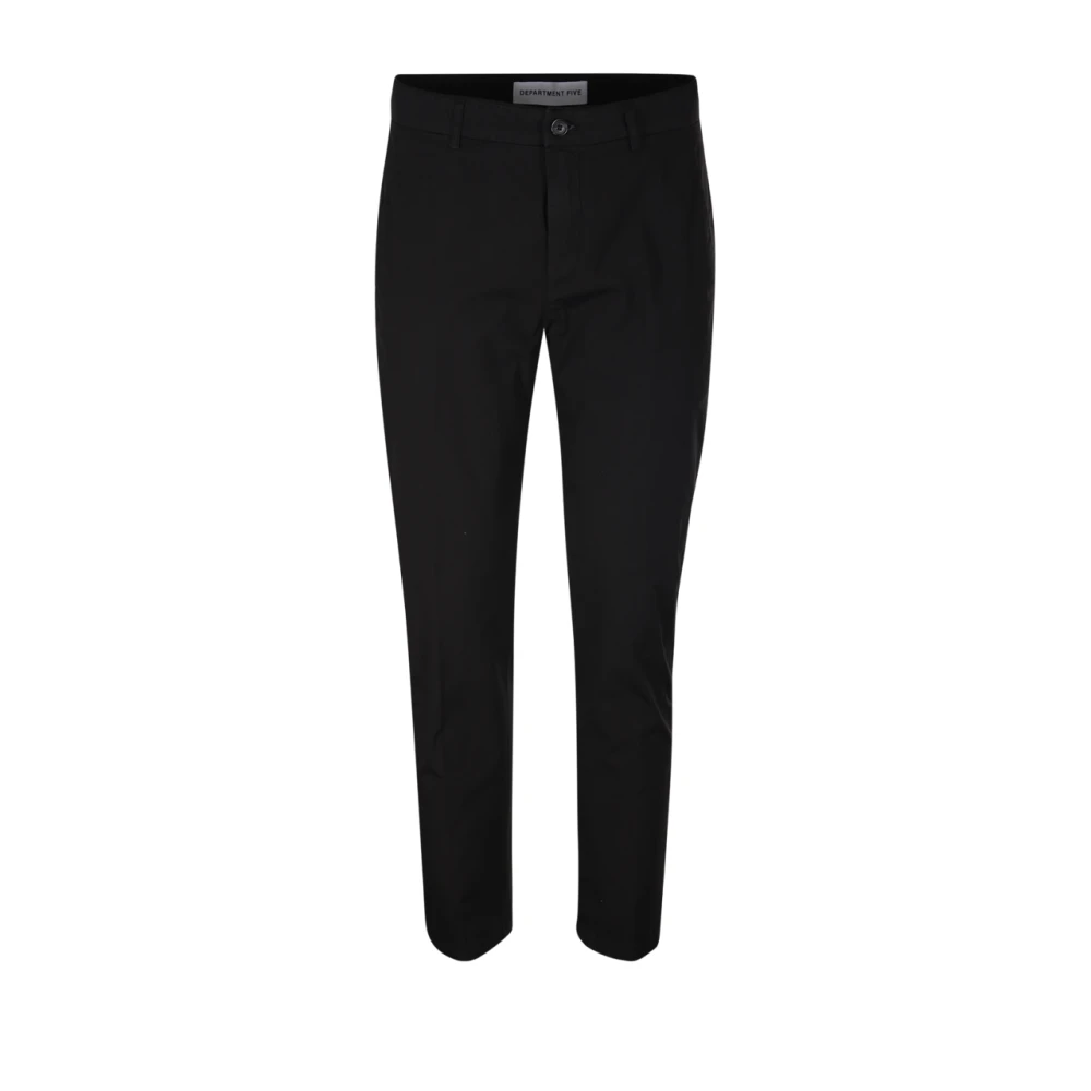 Department Five Zwarte Prins Chinos Crop Broek Black Heren