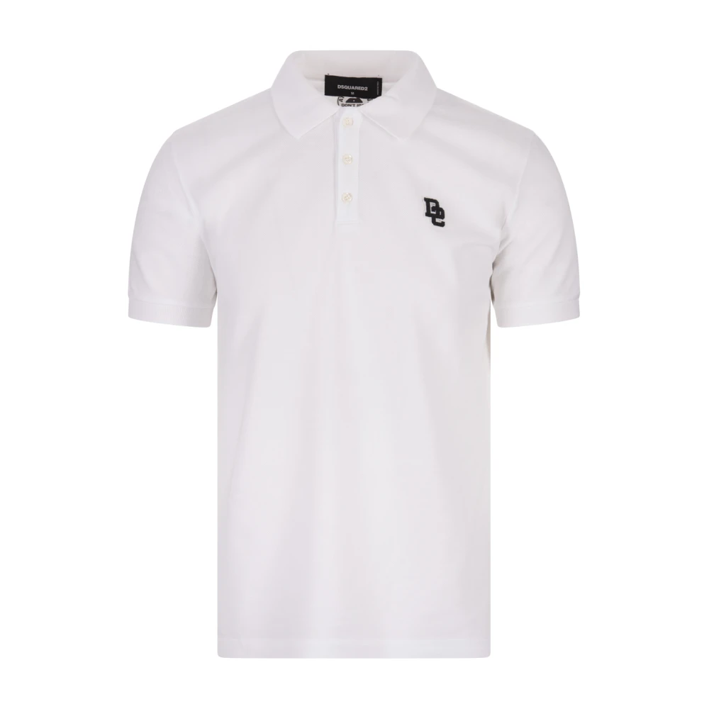Dsquared2 Witte Polo Shirt met Logo Borduurwerk White Heren