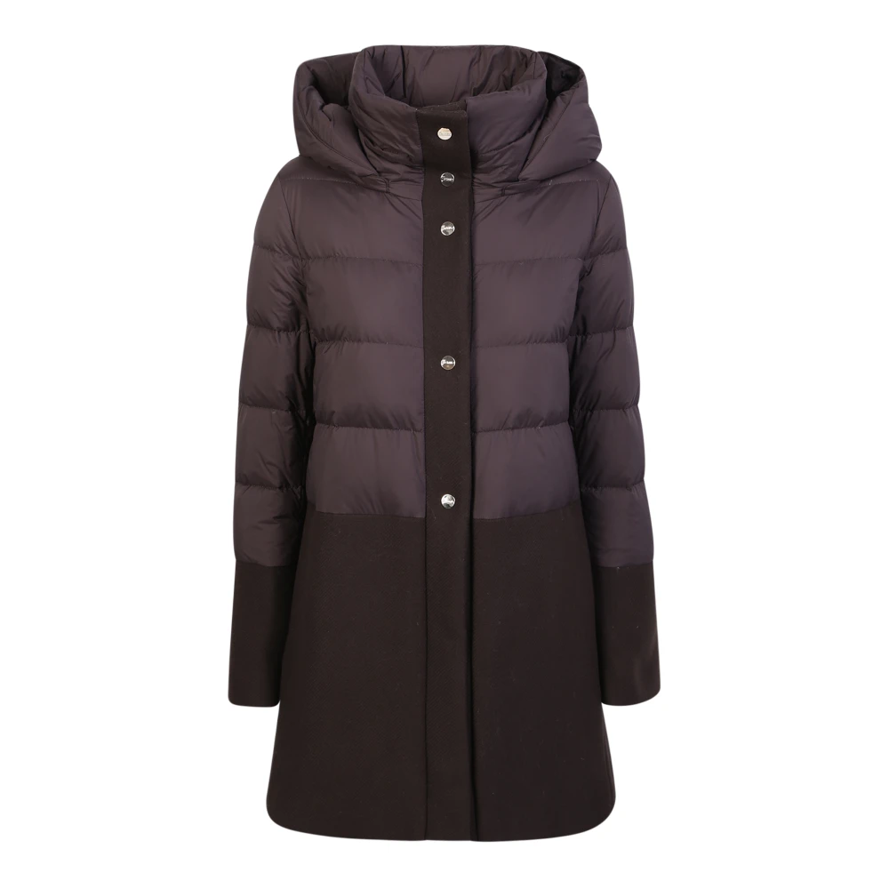 Herno Gewatteerde Signature Jas in Donkerbruin Brown Dames