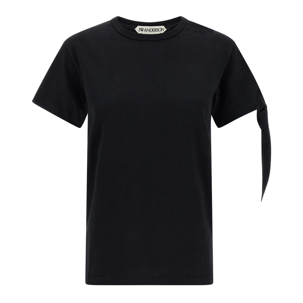 Jw Anderson Women's Black T-Shirts, Xs, Embroidered Anchor T-Shirt