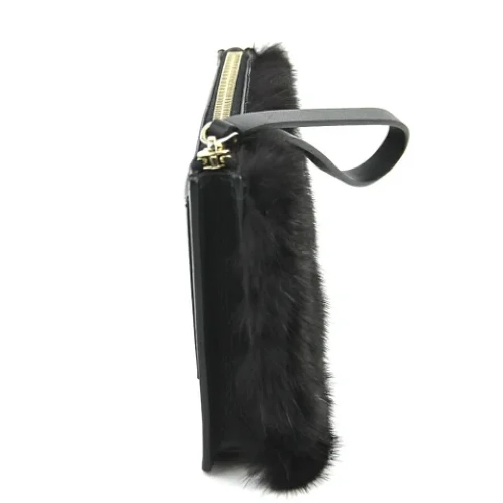 Valentino Vintage Pre-owned Fur clutches Black Dames