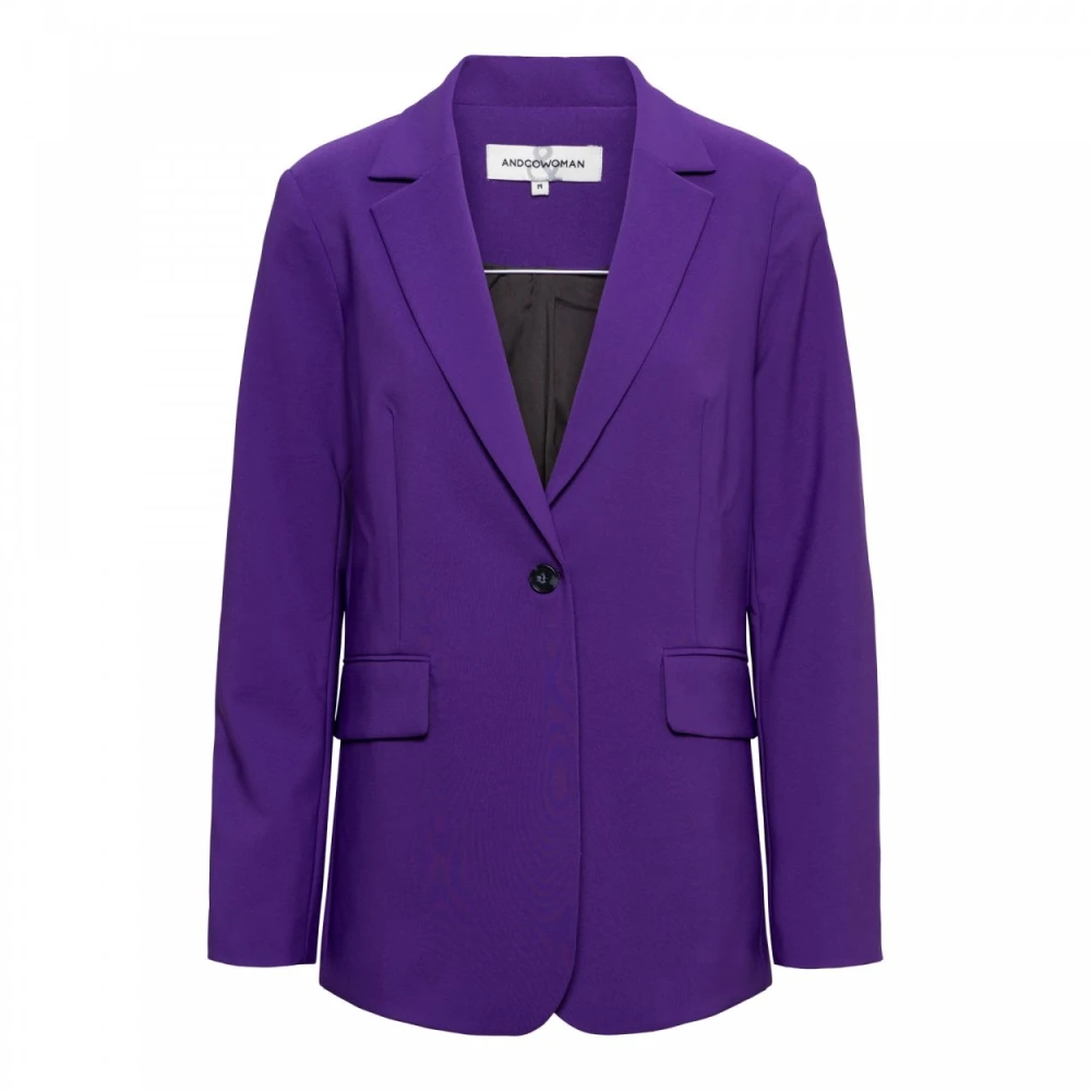 &Co Woman Paarse Claire Lange Blazer Purple Dames