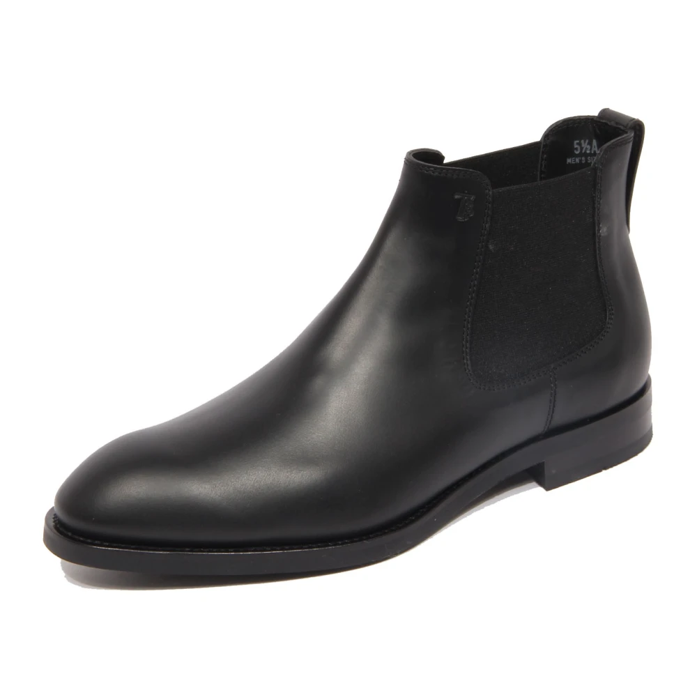 Tod's Black Beatles Stivaletto Leather Boot - Male - Chelsea Boots - 5 Uk - Shoes