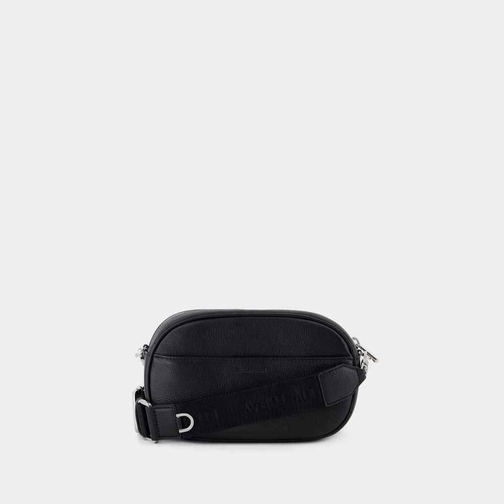 Zadig & Voltaire Zwarte leren crossbody tas met klep Black Dames