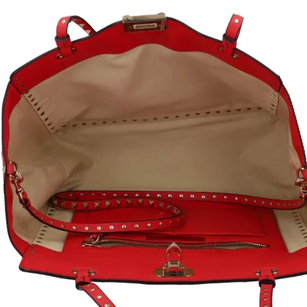 Valentino Vintage Pre-owned Leather shoppers Red Dames