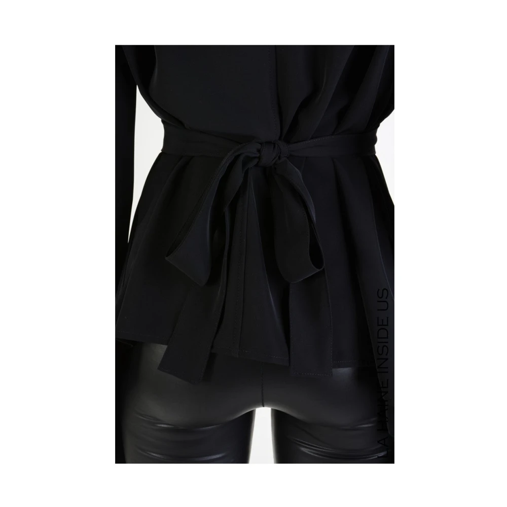 La Haine Inside Us Asymmetrische Blazer met Schoudervullingen Black Dames