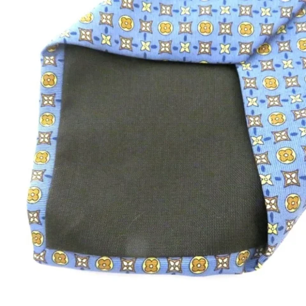 Louis Vuitton Vintage Pre-owned Silk scarves Blue Heren
